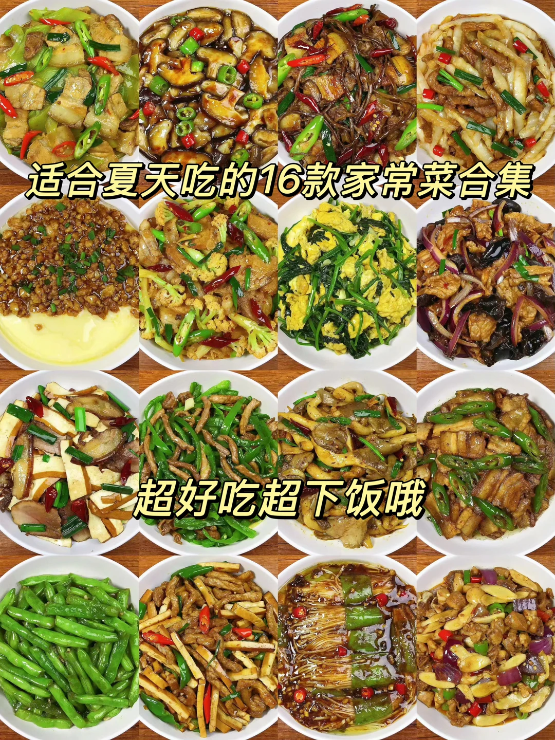 今天分享16款适合夏天吃的家常菜合集！好吃下饭，做法简单！菜谱已上，喜...
