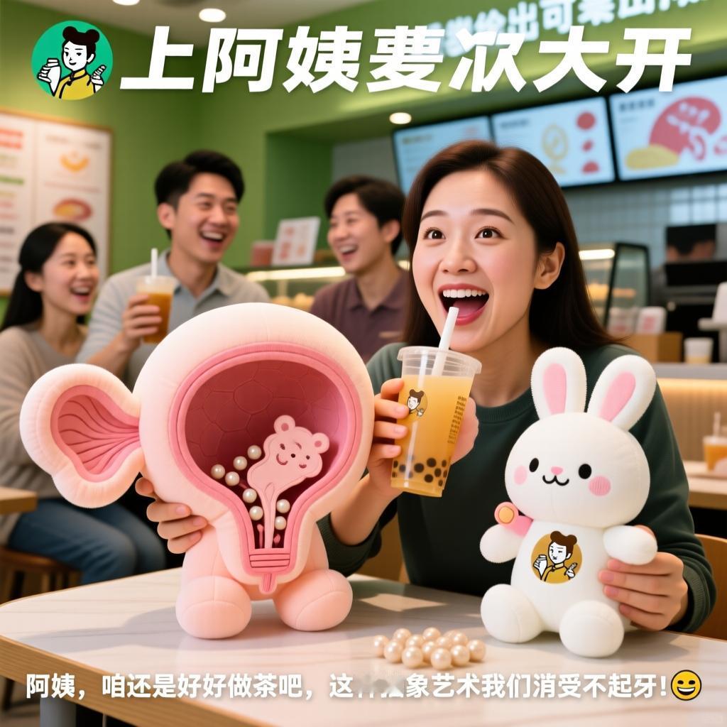 家人们谁懂啊！沪上阿姨这次可真是“脑洞大开”，整出个子宫形玩偶，这是要给顾客们上