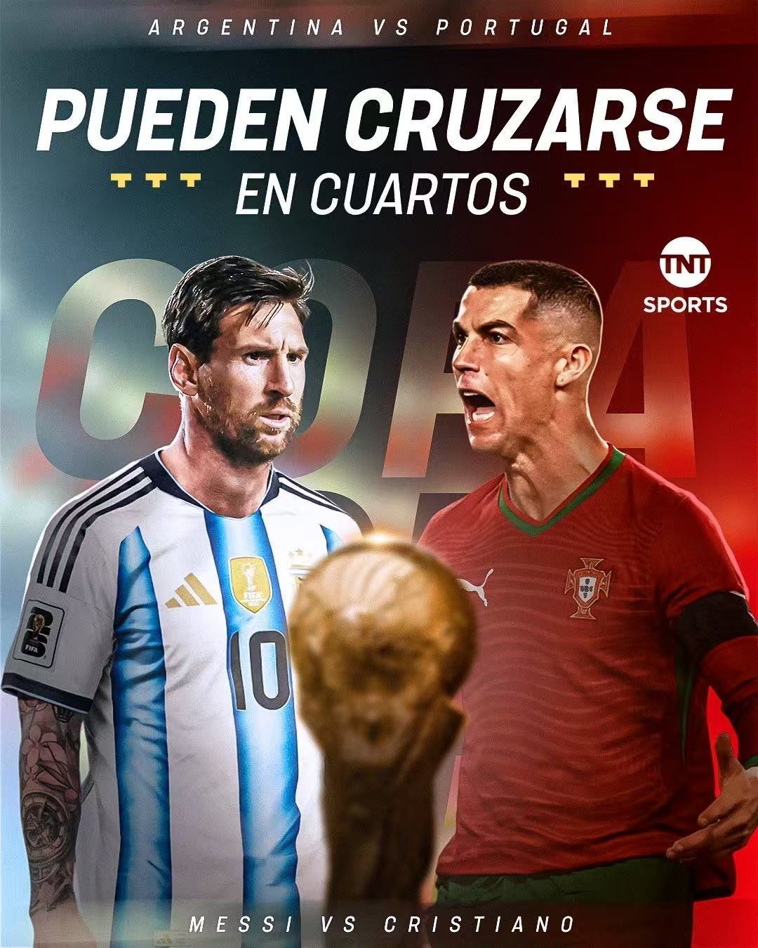 很多人问我葡萄牙夺冠前景如何，我只能说在八强战胜阿根廷/西班牙就算成功！