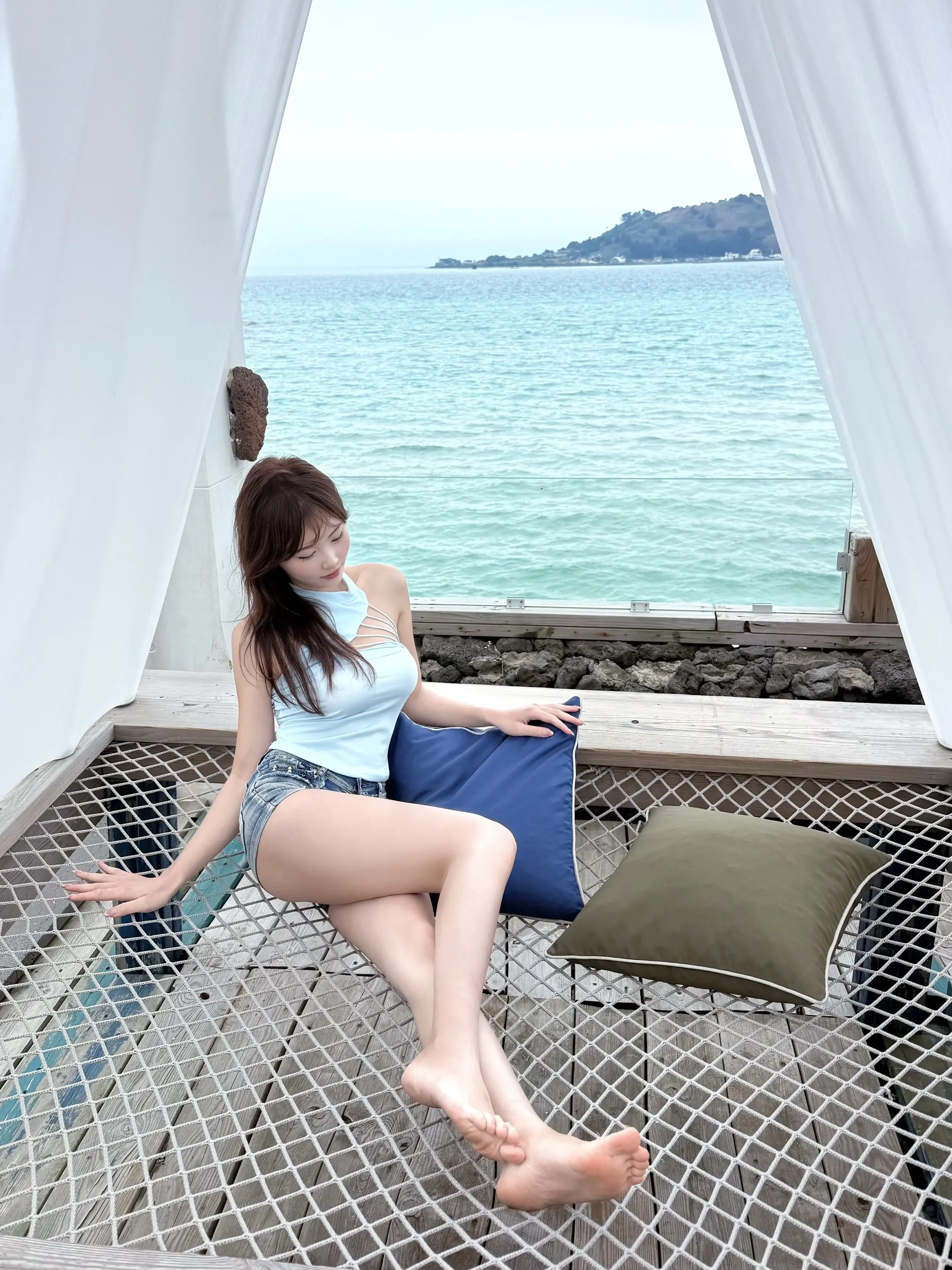 jeju的海是橘子味的🍊。