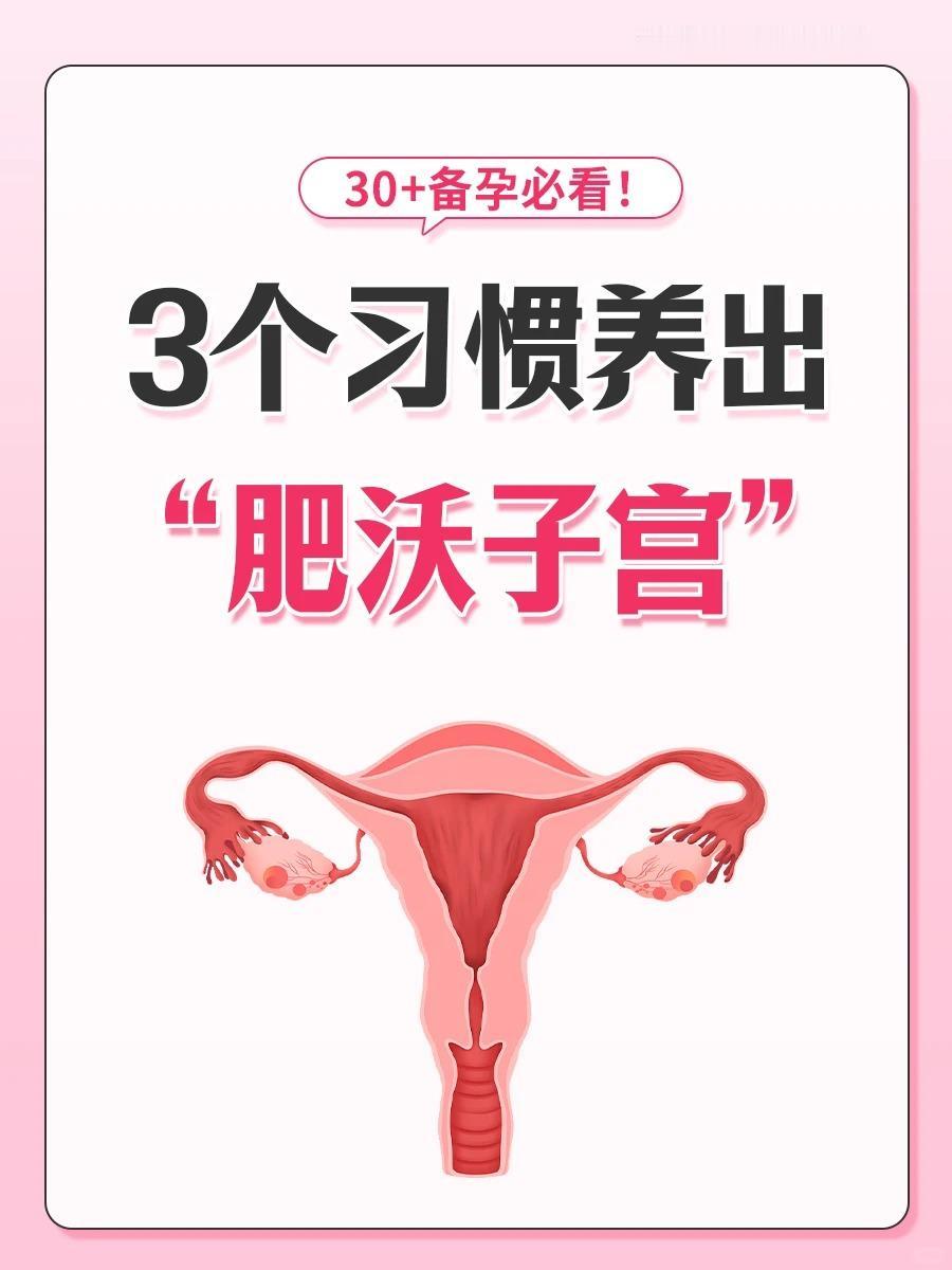 【30+备孕必看！3个习惯养出“肥沃子宫”~】