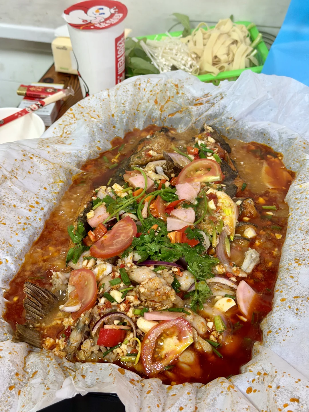 朋友带来吃的这家烤鱼好好吃哦