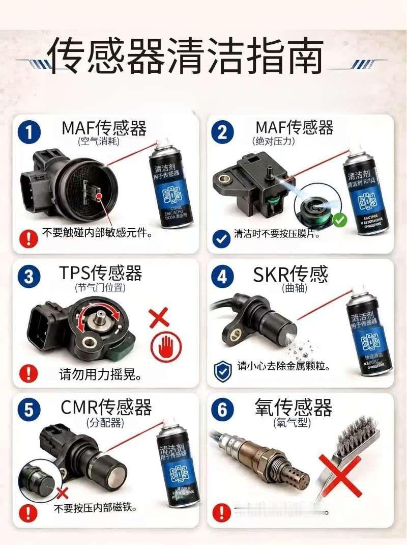 建议把这条提示存成图片备用，下次去保养时能少花冤枉钱～清洁到位的传感器，