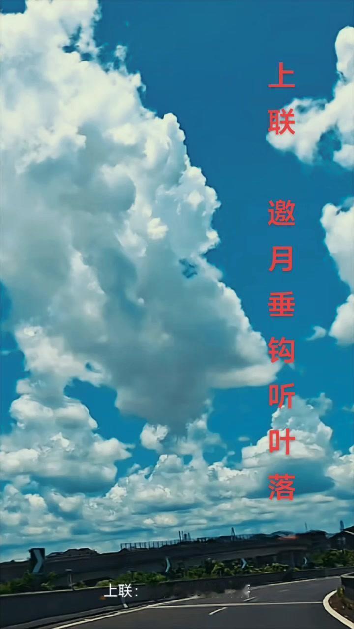 上联邀月垂钩听叶落，意境好绝！🌙月光洒在水面，像有人在垂钓，还能听见叶子落下的