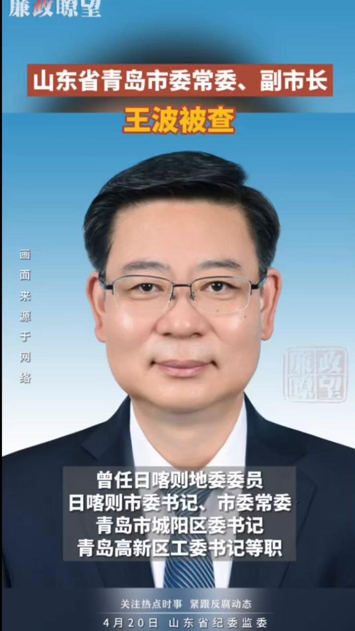 青岛市原市委常委，副市长王波缘何折戟沉沙，梦碎琴岛？王波被查以后，最着急的莫过