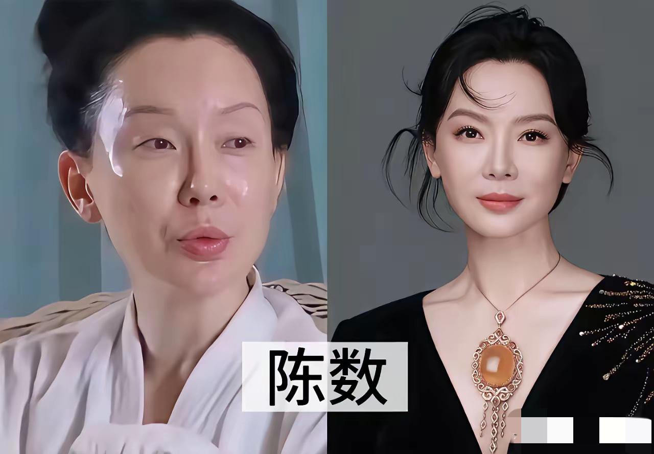 女明星素颜怎么这么吓人啊！用了那么多好的护肤品看来也没啥用。化上妆后是比普通