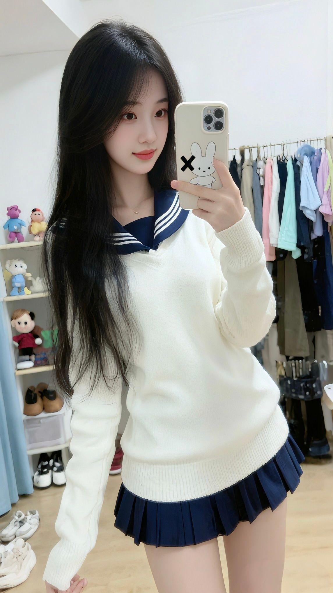 美女穿搭清纯甜美日常分享抖音推广