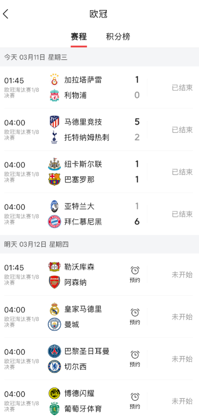 欧冠1/8决赛战报速递！英超3队差点团灭，利物浦爆冷输球，拜仁、马竞大胜，最新比