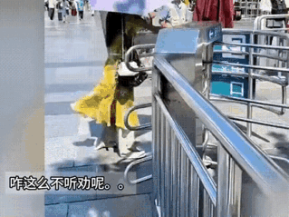 小姐姐，一定要这样走吗？不能换个地方吗？