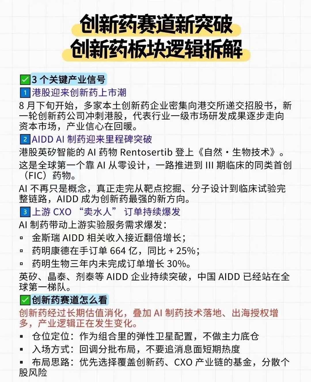 创新药赛道新突破，创新药板块逻辑拆解最近不少朋友问创新药赛道，近期确实利好不断。