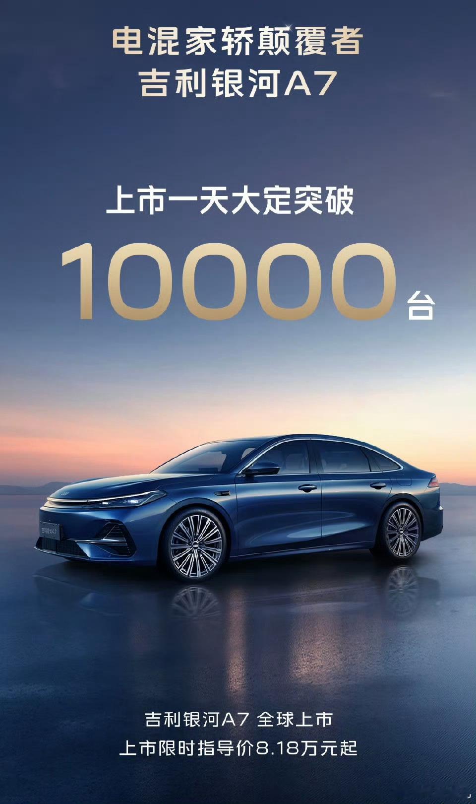 吉利银河A7上市1天破万​​​销量就是答案！银河A7是真的香啊[666]​​