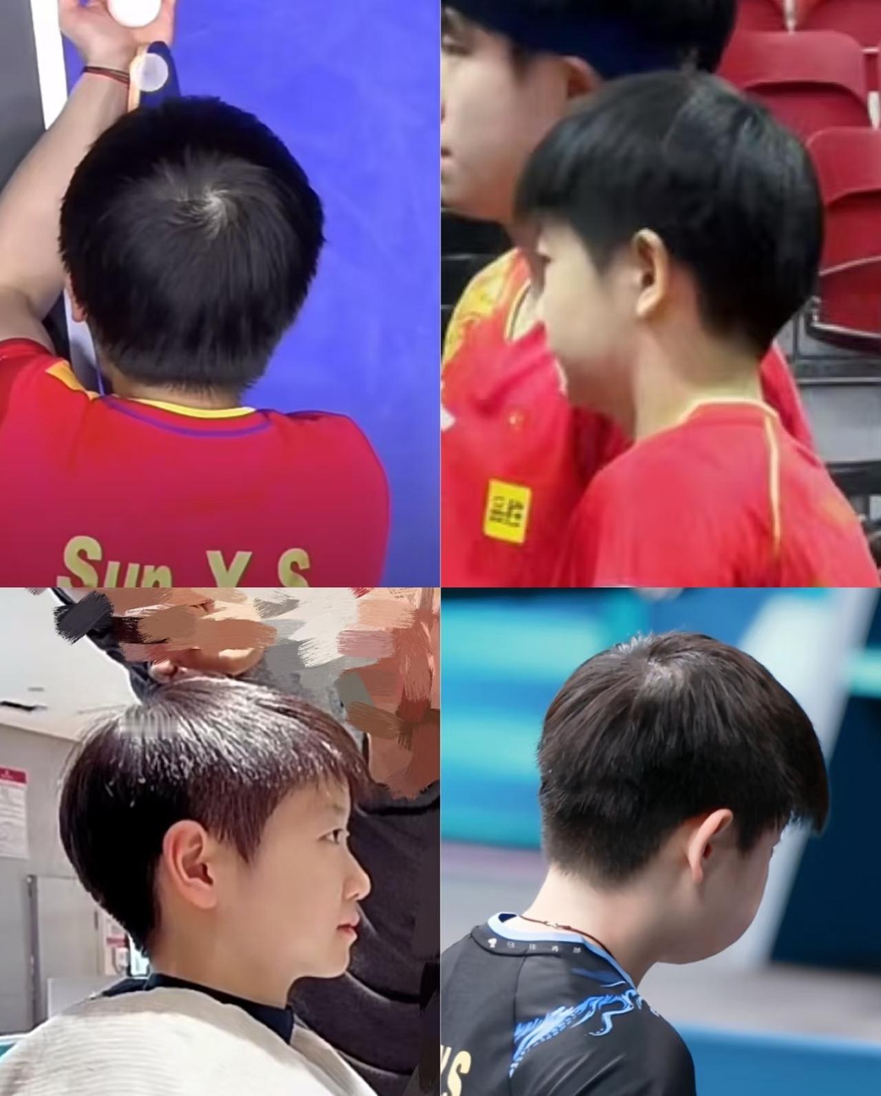 真的很想去问一下孙颖莎妈妈到底是怎么做到的为什么孙颖莎的头，无论是从上面