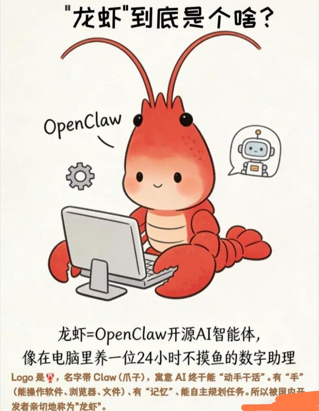 openclaw我仔细看了一下，这个特别火的龙虾。这玩意不就是之前豆包手机出来