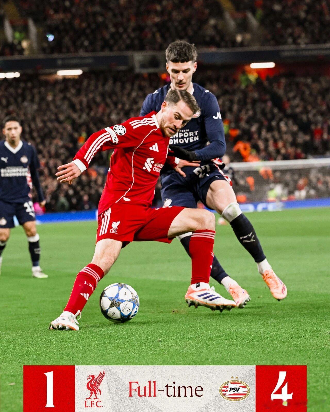 欧冠|连败停不下来！3场丢10球！范戴克手球送点，利物浦主场1比4惨败埃因霍