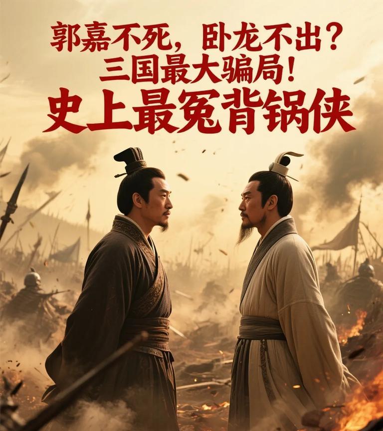 《郭嘉不死，卧龙不出？三国最大骗局！史上最冤背锅侠》赤壁的火光映照着曹操悔恨的
