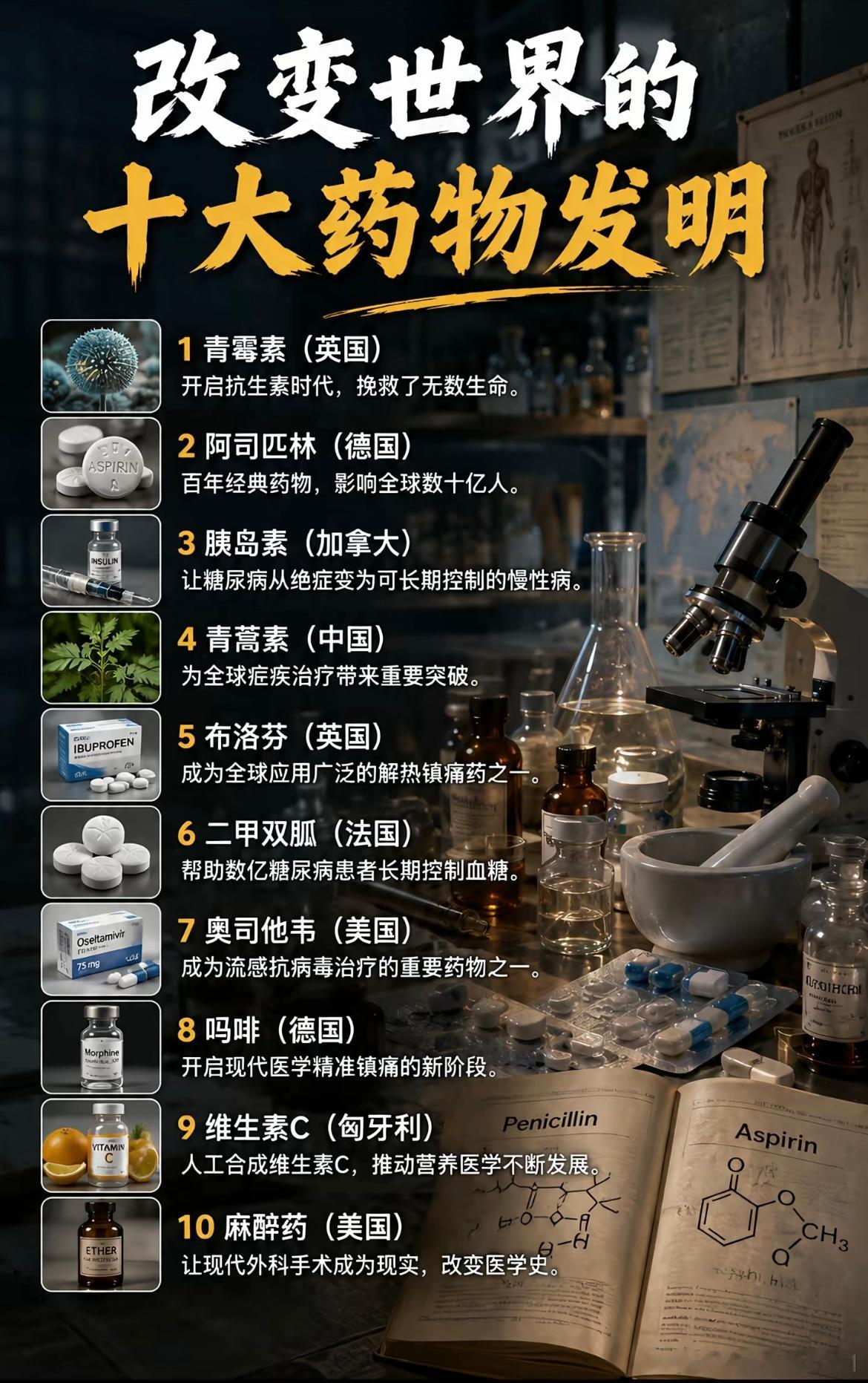 改变世界的十大知名药物