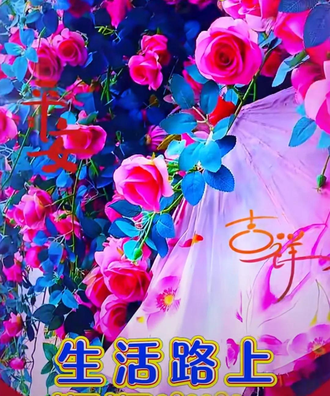 清晨炎熱的旭日，送給你平安吉祥，夏天美麗的風景，帶給你鳥語花香，我的問候