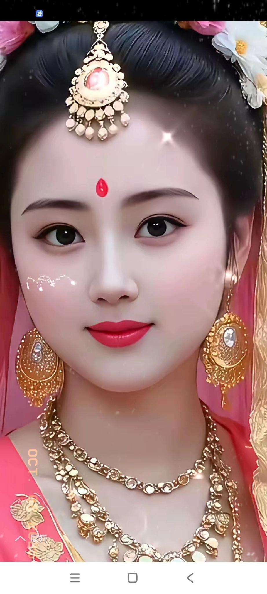 红妆美人，金钗玉佩。