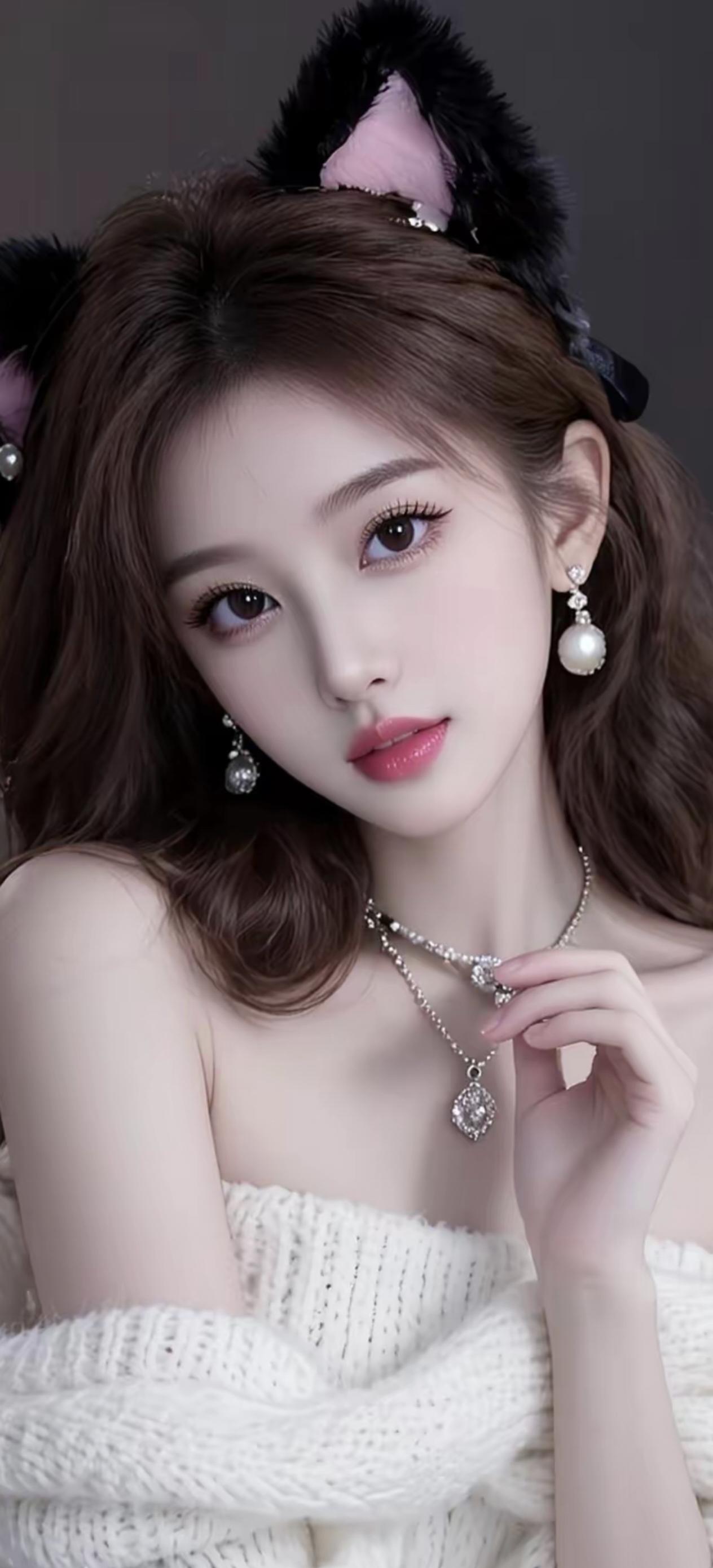 本是瑶台谪降仙，偶临尘世亦嫣然。回眸一笑百媚灭，举步生莲万籁眠。眉若远山