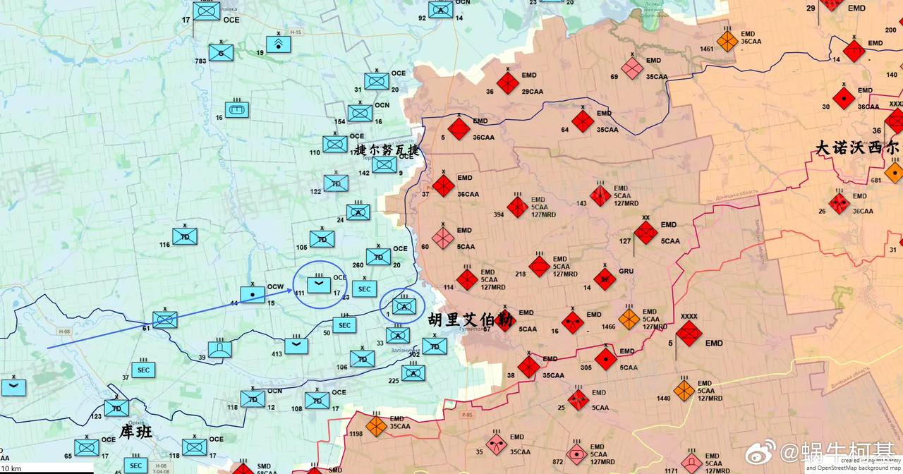 眼看着古利艾波列（胡里艾伯勒）就要掉了，乌军指挥官赶紧把多个机动部队调过来对抗俄