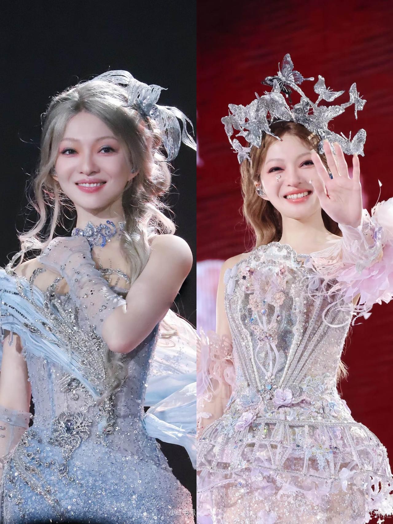 同样都是在演唱会翻唱别人的歌曲。​张韶涵的做法就比单依纯好多了。​当初她