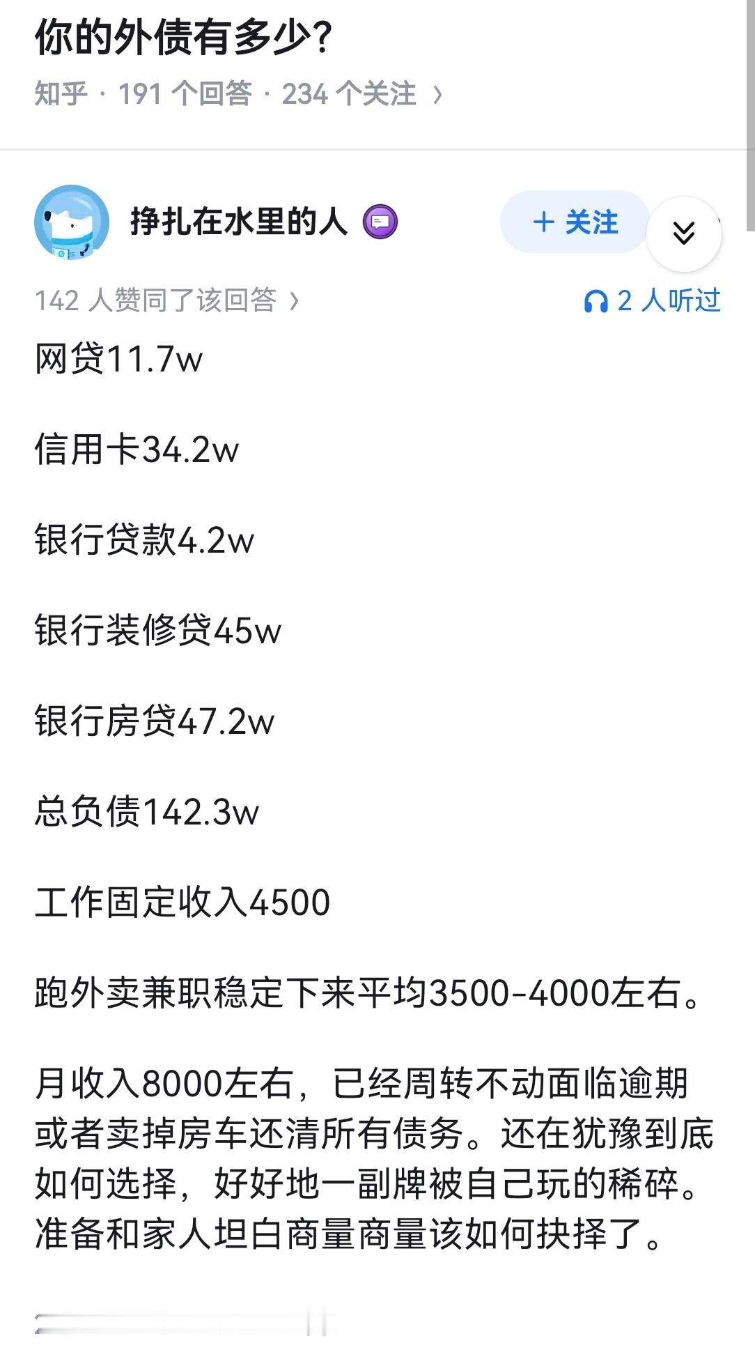 你的外债有多少？