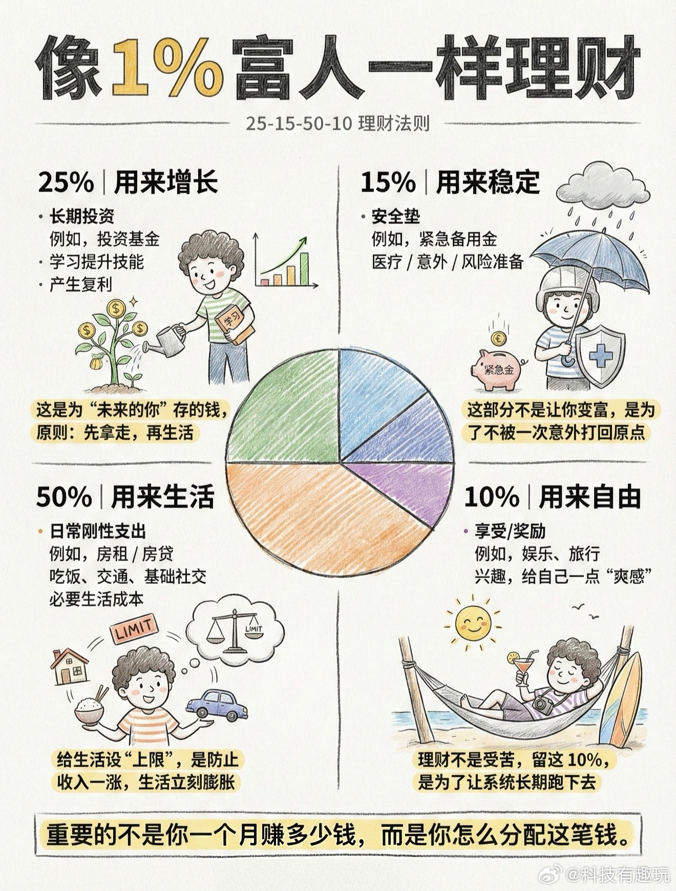 月入一万以下最好的理财方式重要的不是一个月入多少钱，而是看会不会打理这笔钱，规划