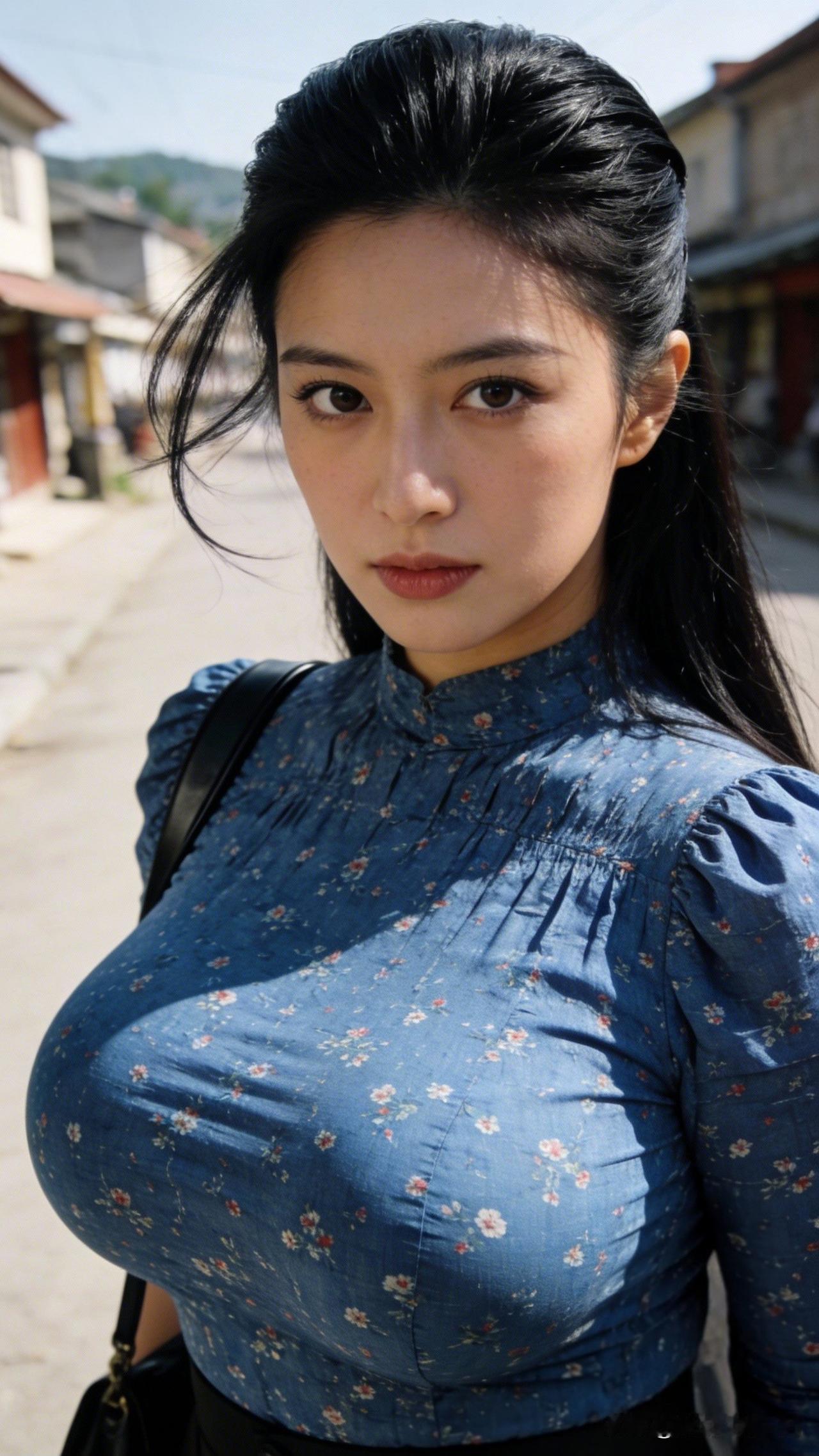 花间美人立，风姿动人影。女人喜欢一个人，会有什么表现都市街拍，时尚穿搭，自信满