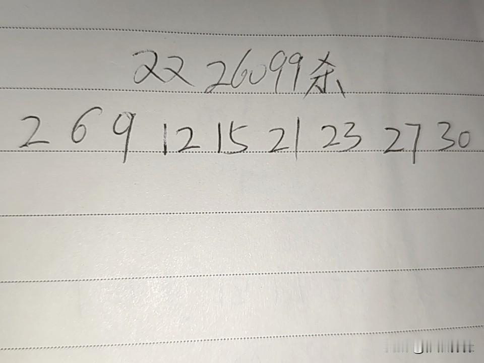 双色球26099期排码02、06、09、12、15、21、23、27、30上