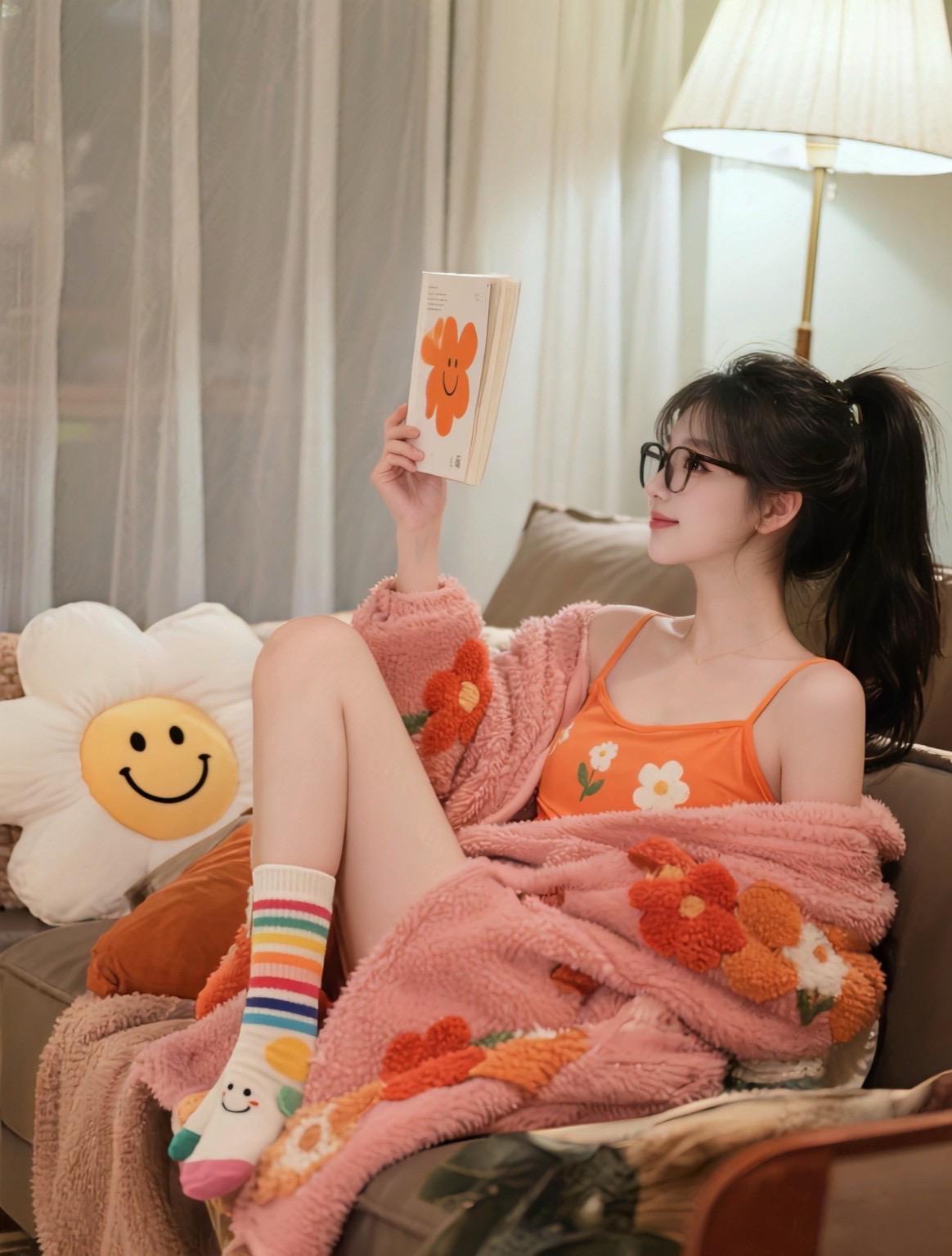 cos试衣 宅家换装秀 无法拒绝温柔感小裙子