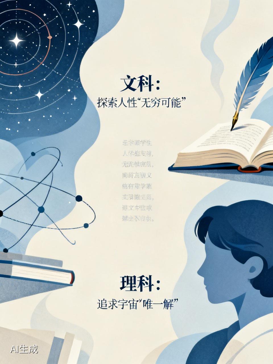 我也坚定站文科！理科追求宇宙“唯一解”，而文科探索人性“无穷可能”。理科能算出恒