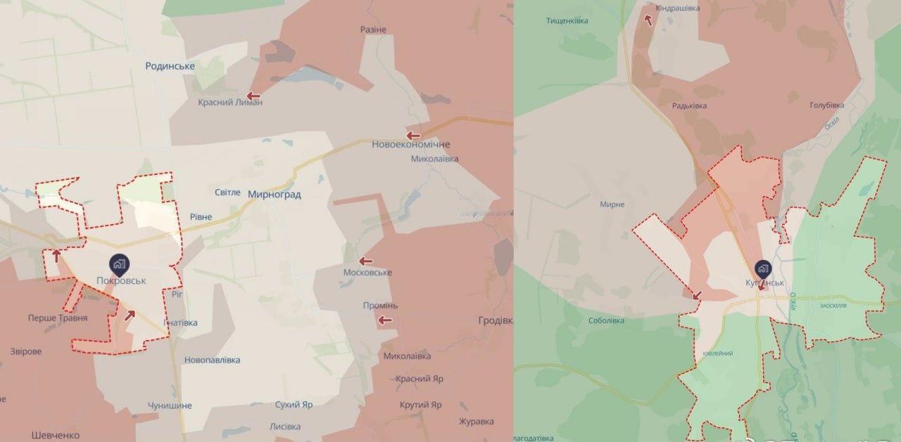 大递下令，12月15日以前占领波克罗夫斯克，年底前占领库普扬斯克。乌克兰地图爱