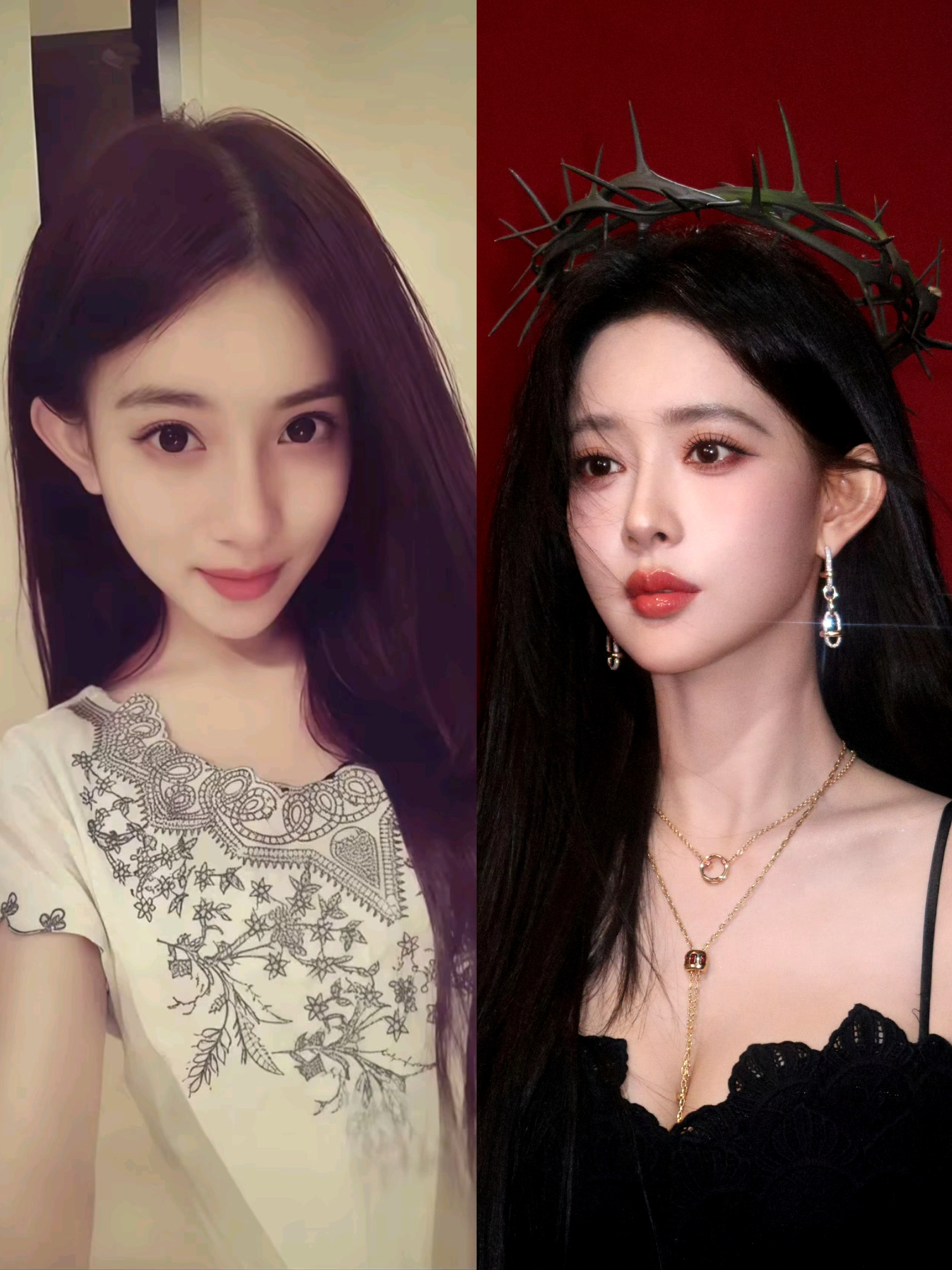 孟子义早期对比现在，妆容精致很多了，但说别人整容了有点牵强吧