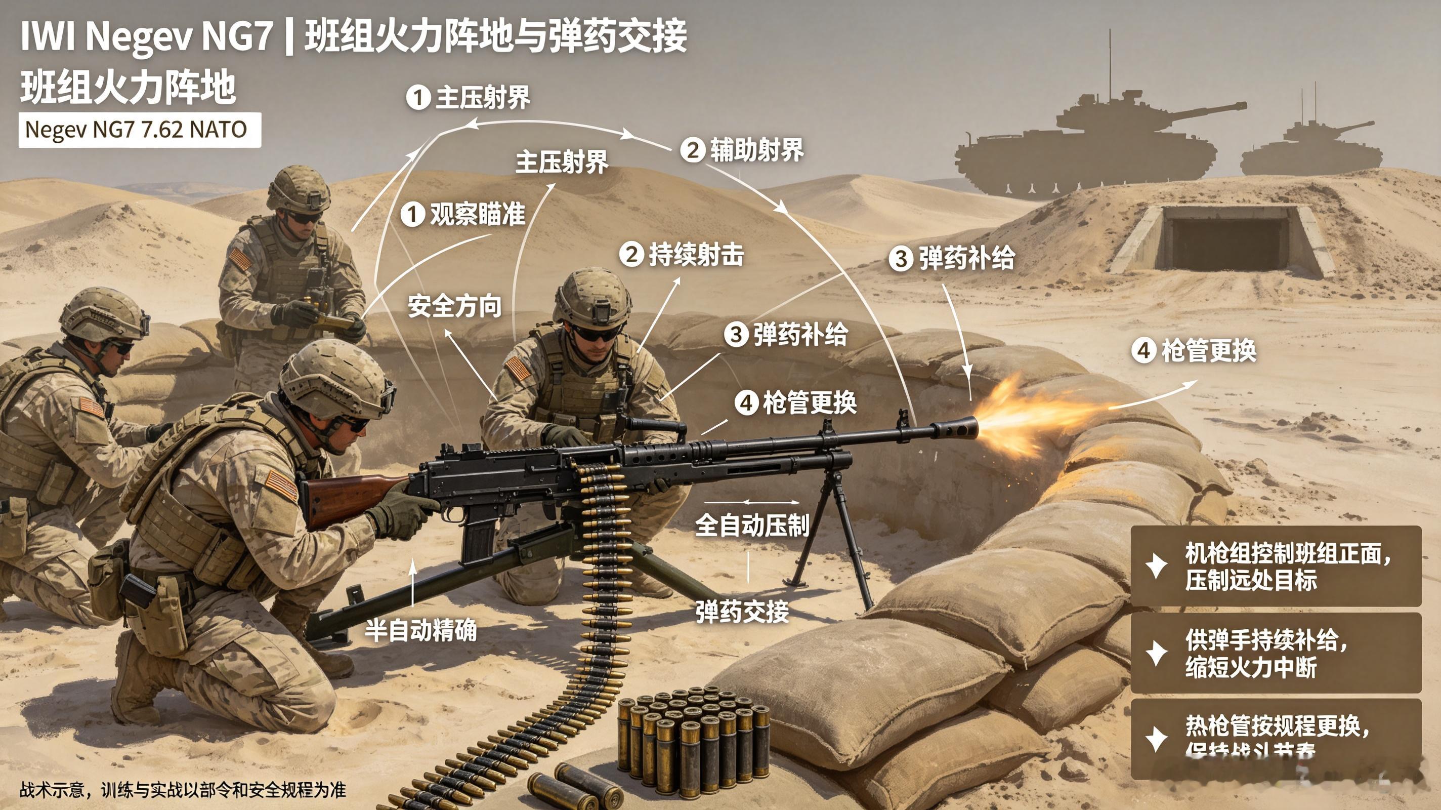以色列IWI内盖夫NG7｜7.62班组支援轻机枪以色列IWI内盖夫NG7，是以色