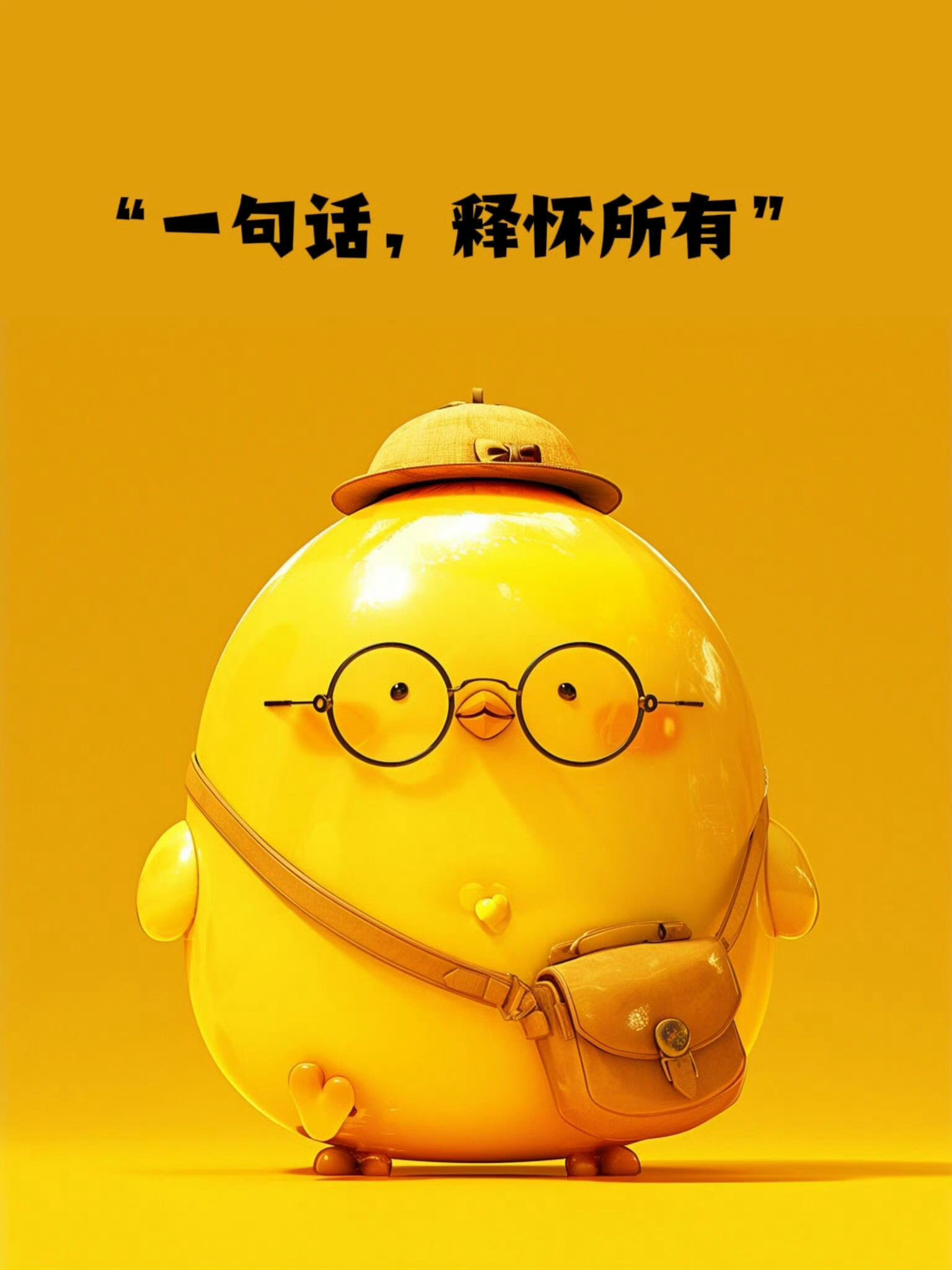 “一句话，释怀所有”。​​​
