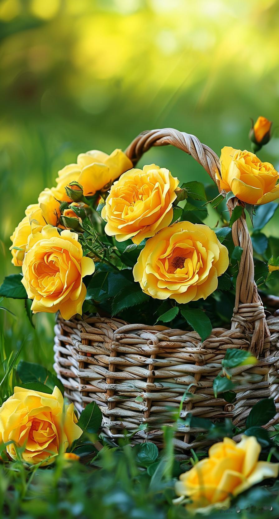 分享一组超唯美的壁纸作品！有一张是森林清晨图，阳光透过树叶缝隙洒下，形成一片片光