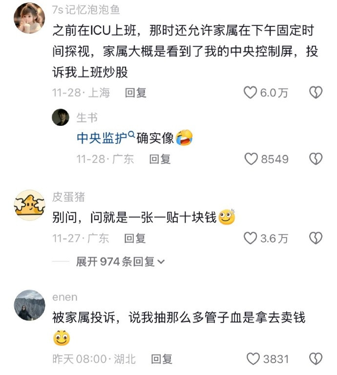 论医护人员被投诉的理由能有多离谱哈哈哈哈哈​