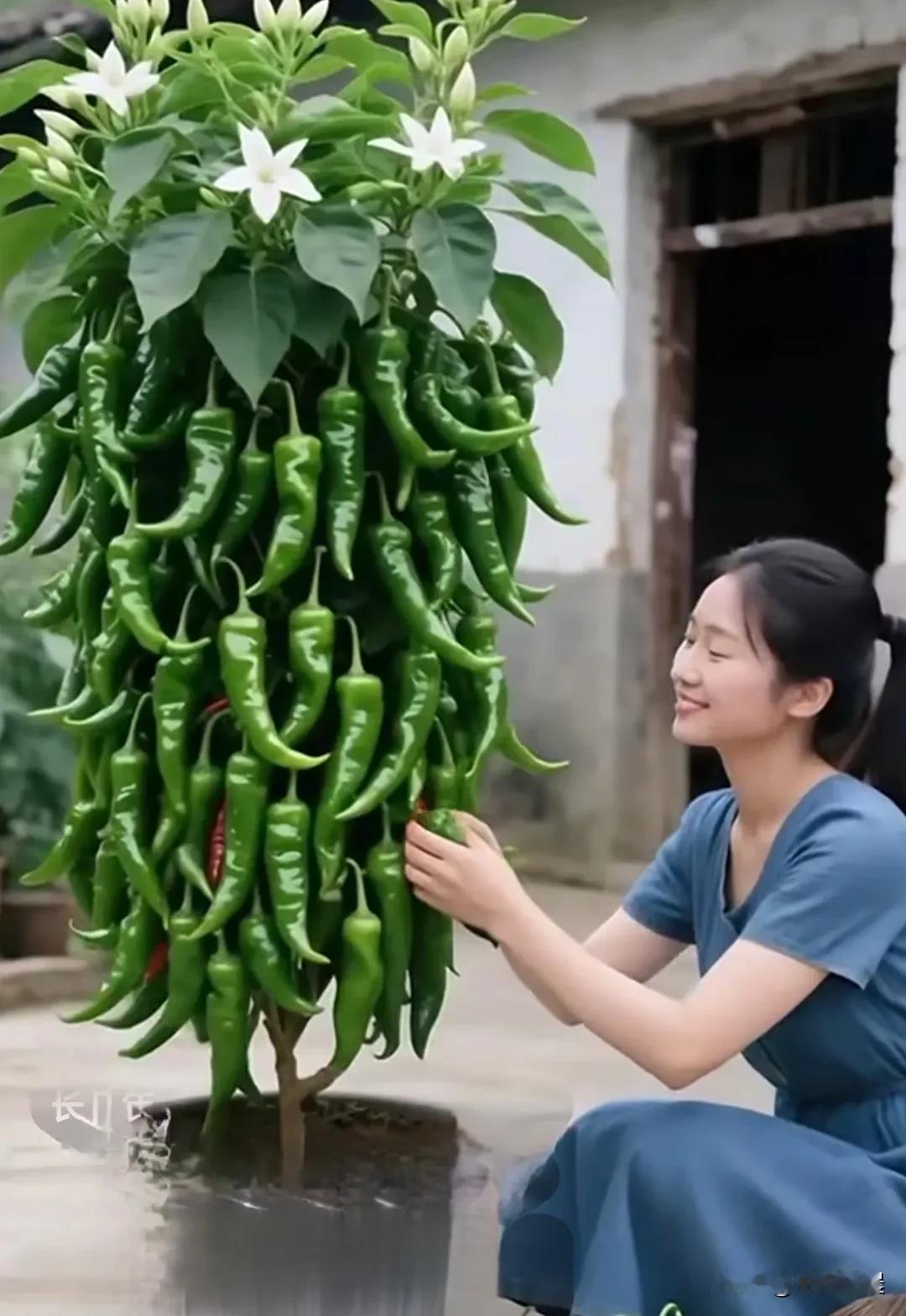 这算不算虚假宣传？俺爹刷抖音时看到了这个直播间，看人家的辣椒长的跟树一样，挂满了