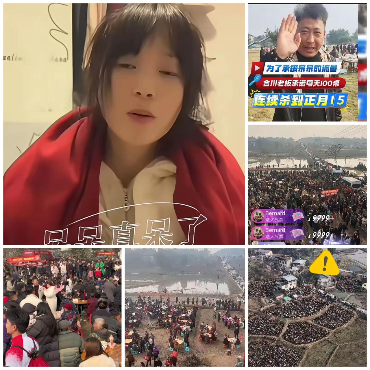 呆呆真呆了，就在呆呆称自己撑不住了，叫大家不要再来了的时候，合川当地政府部门出手