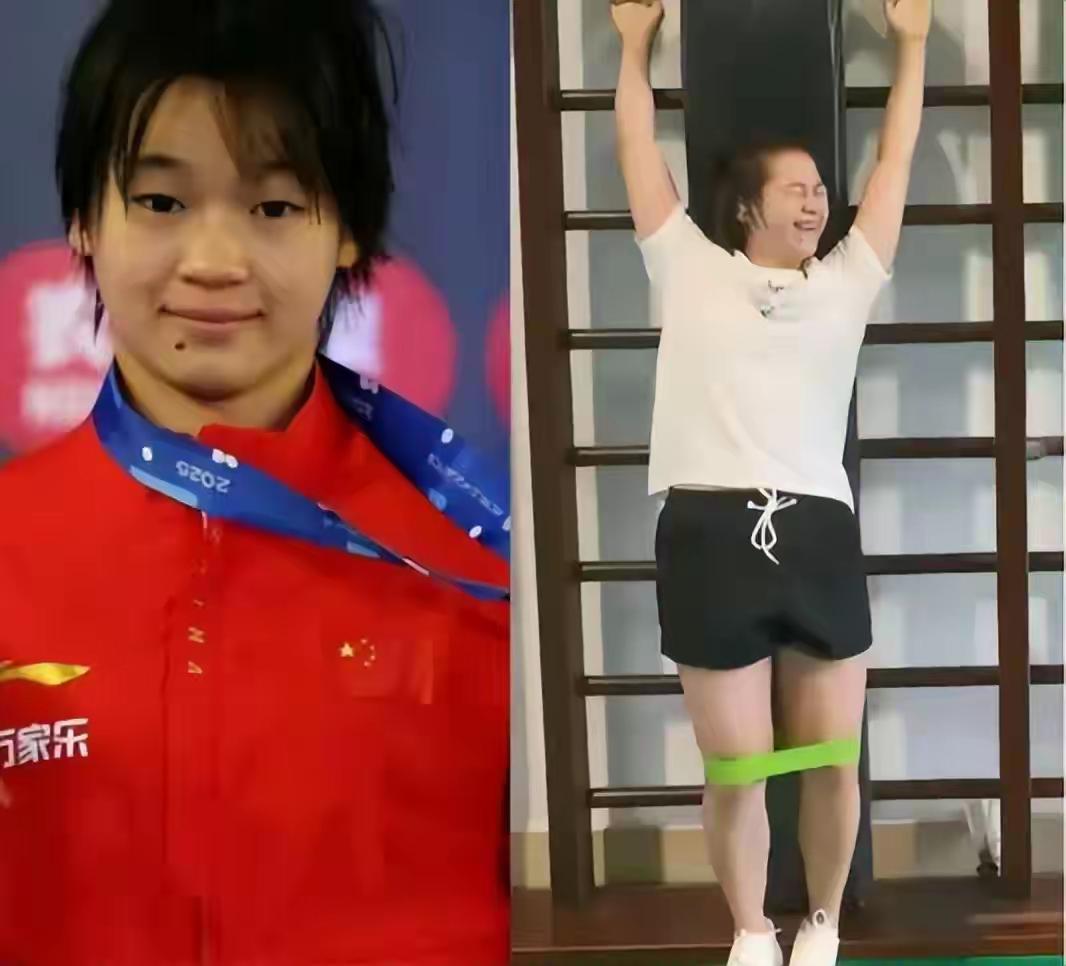 全运会跳水项目10米跳台决赛现场，聚光灯聚焦在18岁的全红婵身上。她身着