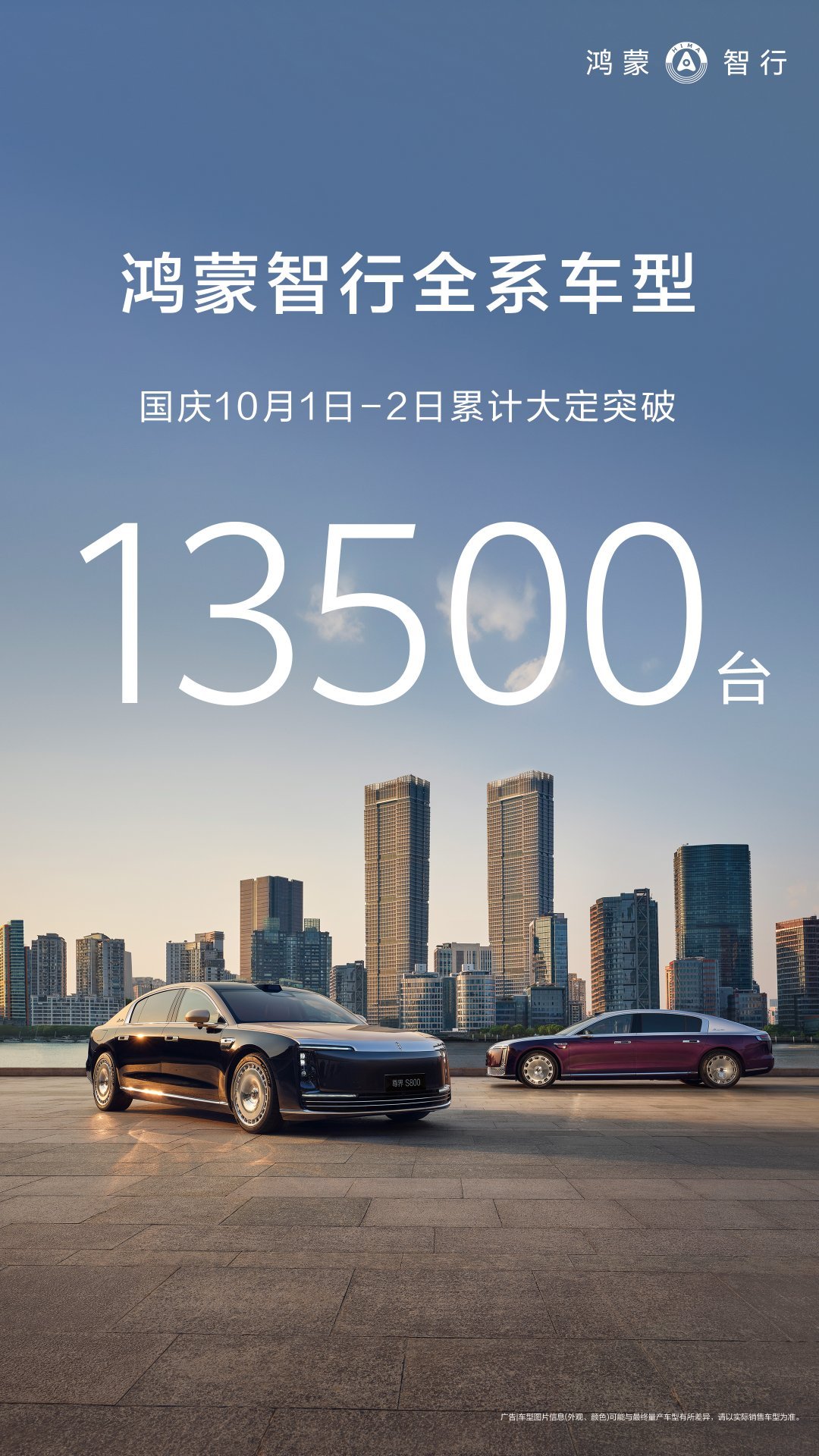 13500了。翻了一下，去年国庆假期1-7号，鸿蒙智行最后是报的28600台大定