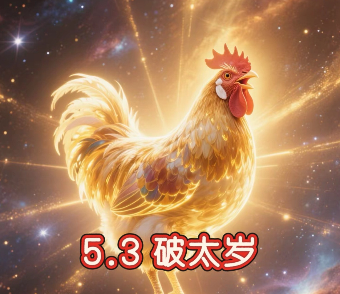 属鸡的朋友注意啦！5月3日破太岁，接福啦！
