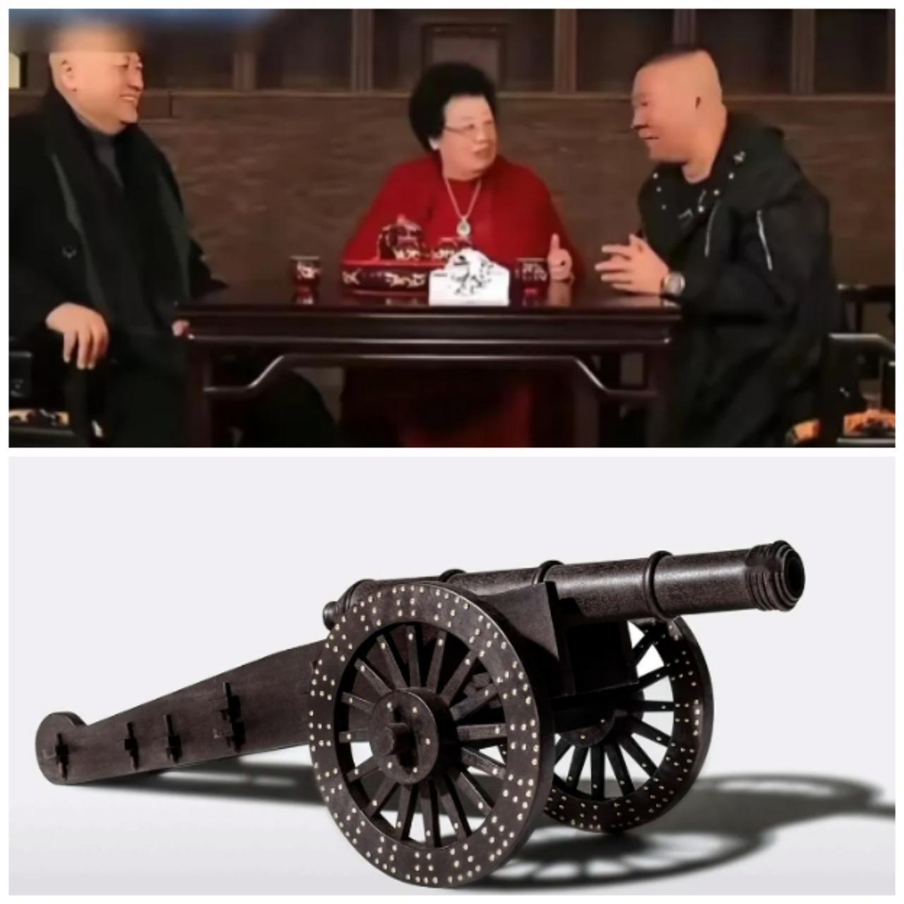 没想到陈丽华还送过郭德纲紫檀大炮，这礼也太有排面了，不愧是紫檀女王，出手就是大手