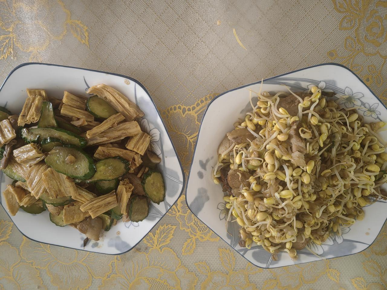 这怎么是一个菜，我辛辛苦苦忙活了一中午，明明炒的俩菜，你非说是一个菜，本来我还想