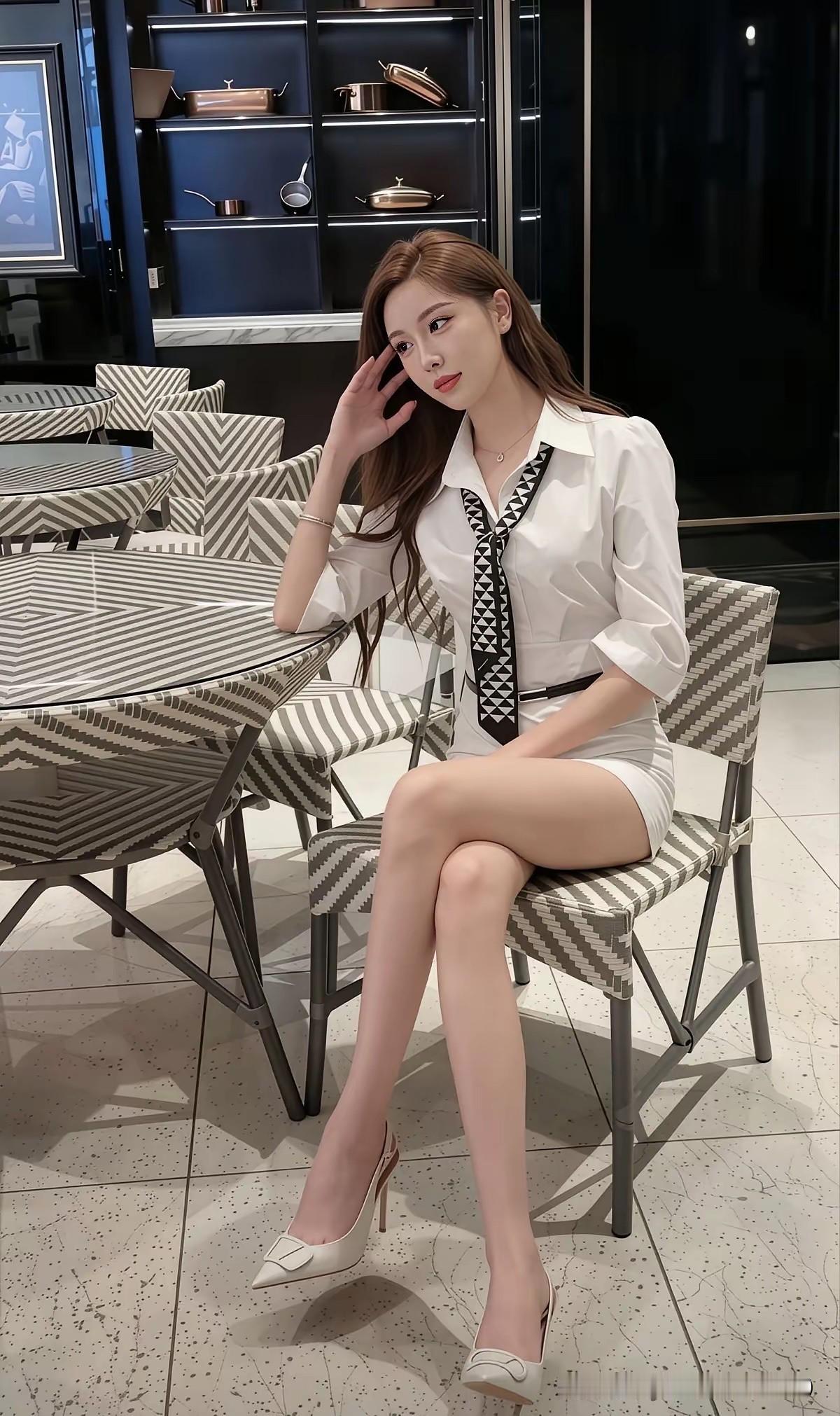 干净白衬衫穿搭，轻奢店内随拍，简约大方的轻熟日常。气质穿搭