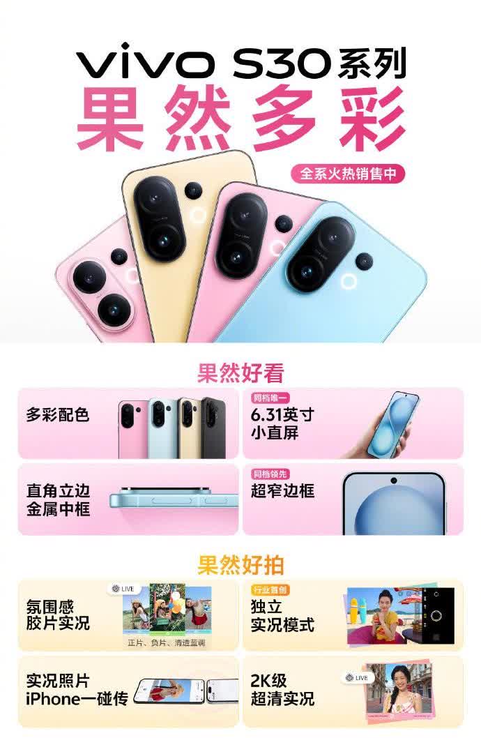 最近vivoS30系列听说卖爆了？说真的，如果要在二千、三千元选一台最适合的新