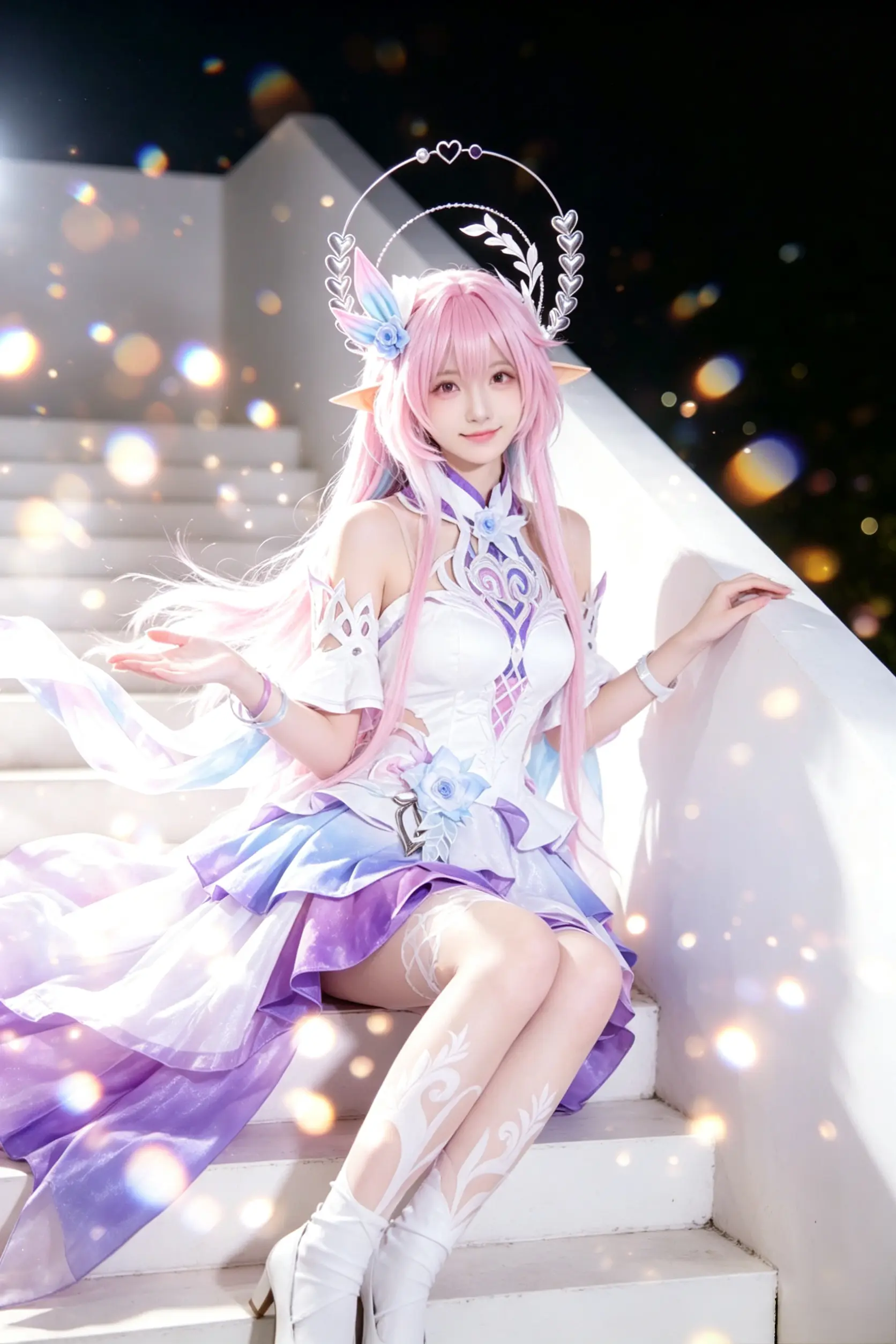 昔涟 崩坏星穹铁道。    这是什么神仙cos！昔涟老婆走出来了～粉色...