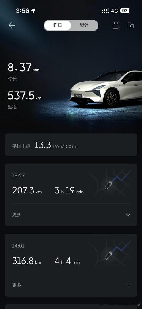 国庆开着L06从湖州回徐州，全程530公里出头，满电出发。高速上基本定速115到120跑，空调23度