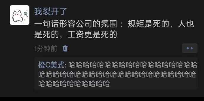 一句话形容公司的氛围：——————​​​