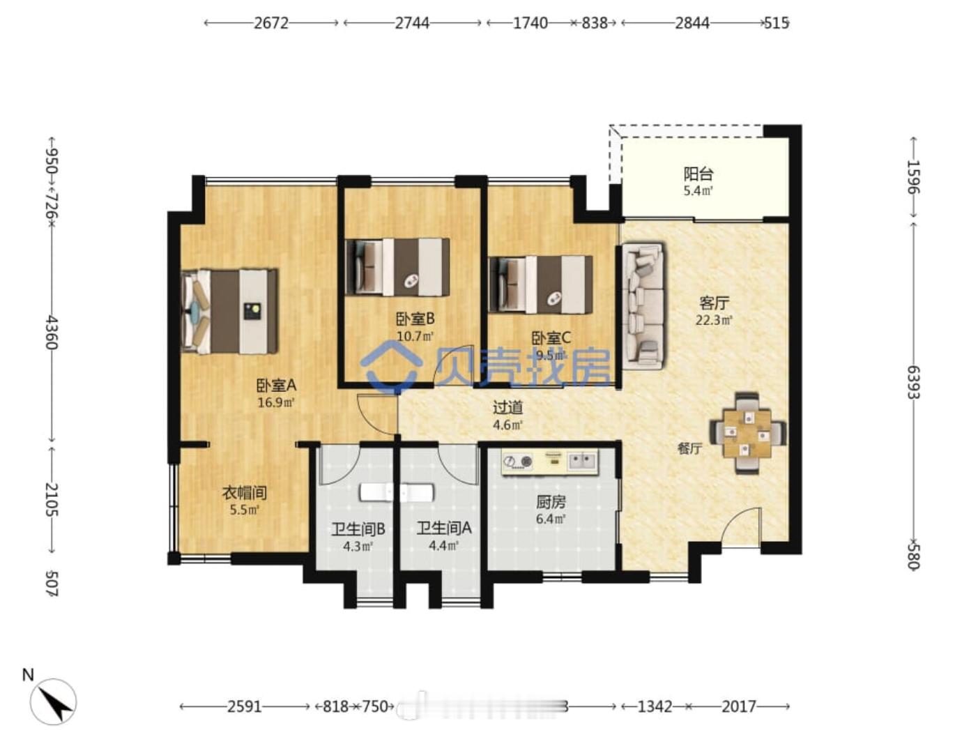 润玺二期1栋1806，东北，昨天不到1400万成交了。1380/118=11.6